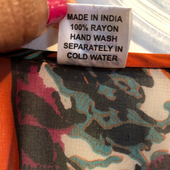 Orange Floral Maxi Dress - Picture 6 of 7